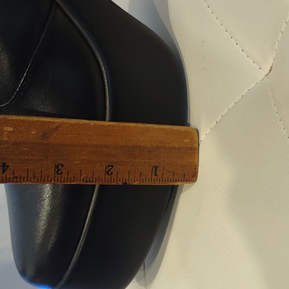 Gianni Bini GB Black platform leather high heel boots New 9 1/2 Retro Sexy Goth - Picture 5 of 8